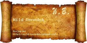 Wild Benedek névjegykártya