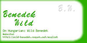 benedek wild business card